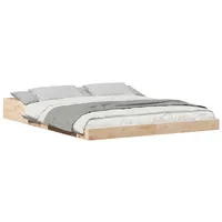 VidaXL Bettrahmen Braun 160 x 210 cm Massives Kiefernholz