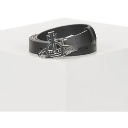 Vivienne Westwood  Gürtel SMALL LINE ORB BUCKLE/BRASS  in Schwarz, Einheitsgrösse