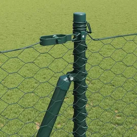 vidaXL Zaunpfosten 25 x 1,5 m Grün/Metall