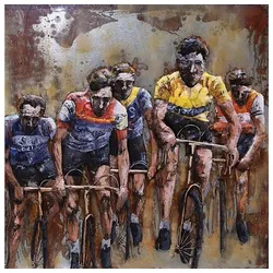 3D-Metallbild - Motiv: Radsport - 100 x 100cm