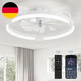 ZMISHIBO Deckenventilator Mit Beleuchtung, Ø52,5 Cm, Deckenventilator Mit Licht,