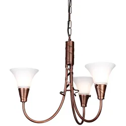 Kronleuchter Emily mit 3 Lichtern, Kupferpatina