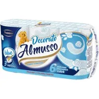 Almusso, Toilettenpapier, Decorato -Toilettenpapier, Blau, 6 Walzen (Treffer)
