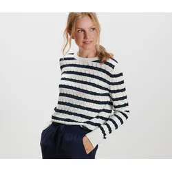 Tchibo - Gestreifter Strickpullover - Damen - Gr. S - dunkelblau/gestreift