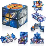 2 in 1 Magic Cube Set, Infinity Star Zauberwurfel, Puzzle Zauberwürfel Cube, Ste