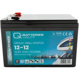 Q-Batteries Lithium Akku 12-12 12Ah 12,8V