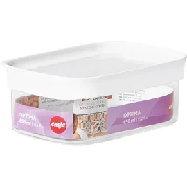 Emsa Optima rechteckig transparent/weiß 0,45 l