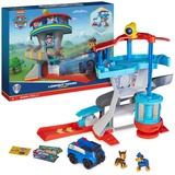 PAW PATROL PAW Patrol, Lookout Tower, Hauptquartier Spielset mit 1 Chase Basis Fahrzeug, 2 Chase Figuren und Zubehör,