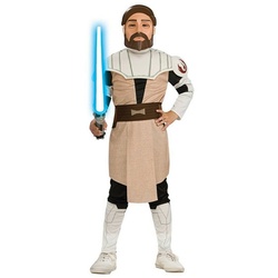 Rubie ́s Kostüm Clone Wars Obi-Wan Kenobi Kostüm für Kinder, Star Wars-Kostüm aus der Clone Wars-Animationsserie weiß 116