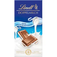 Lindt Schokolade | Doppelmilch Tafel | 100g | zartschmelzender Vollmilch-Schokolade mit cremiger Doppelmilch-Füllung | Schokoladen-Tafel