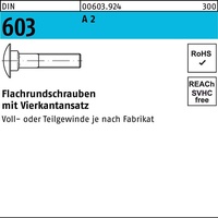 Industrial Quality Supplies DIN 603 Flachrundschraube M16x60 Edelstahl A2
