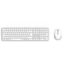 Hama WKM-550 Heimbüro Tastatur RF Wireless + Bluetooth 2.4 GHz (Grau, Weiß)