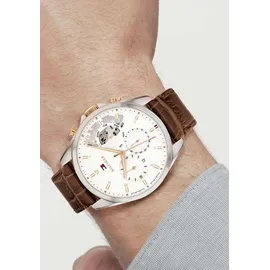 Tommy Hilfiger Baker 1710450 Herrenuhr - Braun/Silber/Weiß