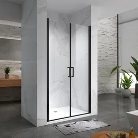 i-flair Lara Duschtür rechts 80 x 195 cm schwarz Sicherheitsglas