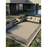 KADIMA DESIGN Küchenteppich Uni Robust Waschbar Strapazierfähig Terrasse Garten Beige 160x230 cm OEKO-TEX Schadstoffgeprüft – ALSTER von Kadima Design
