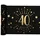 Santex mariage Santex 6787-40-30, Tischläufer, glänzend, Metall, Schwarz/Gold, 40. Jahre