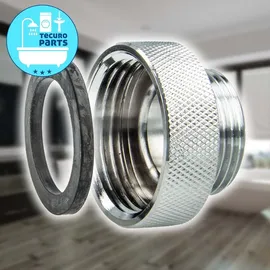 tecuro Aufnahme Adapter Übergangsstück AG 3/4 Zoll auf IG 1 Zoll silber