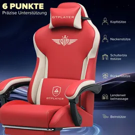 GTPLAYER Gaming Stuhl Ergonomisch Rot PC