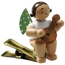 Wendt & Kühn Engel mit Mandoline auf Klemme Größe 5,5 cm