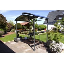 LECO Metallpavillon 2,45 x 1,5 m grau 13880999