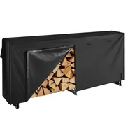 Vevor Metall Kaminholzregal, 257x36x117 cm Brennholzregal, Kaminholzunterstand aus Metall,
