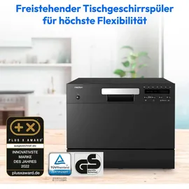 Medion DWT60 Tischgeschirrspüler (freistehend, 550 mm, Schwarz)
