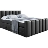 altdecor Boxspringbett BOXI1-Z KING 160 x 200 cm H3/H4 Schwarz