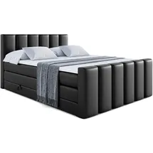 altdecor Boxspringbett BOXI1-Z KING 160 x 200 cm H3/H4 Schwarz