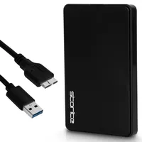 Storite Externe Festplatte 250 GB HDD USB 3.0 Ultraschnelle schlanke Datensicherungs-Speichererweiterung – tragbare Festplatte kompatibel für Mac, Laptop, PC, Xbox, Xbox One, PS4 (schwarz)