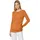Madeleine Langarmshirt mit Knoten und Raffungen in wüstenorange | Gr.: 40
