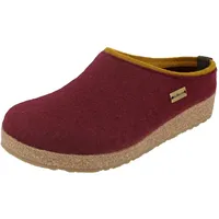 Haflinger Grizzly Kris Filzpantoffel Hausschuh Filzclog Bordeaux, Gr.38 - 38 EU