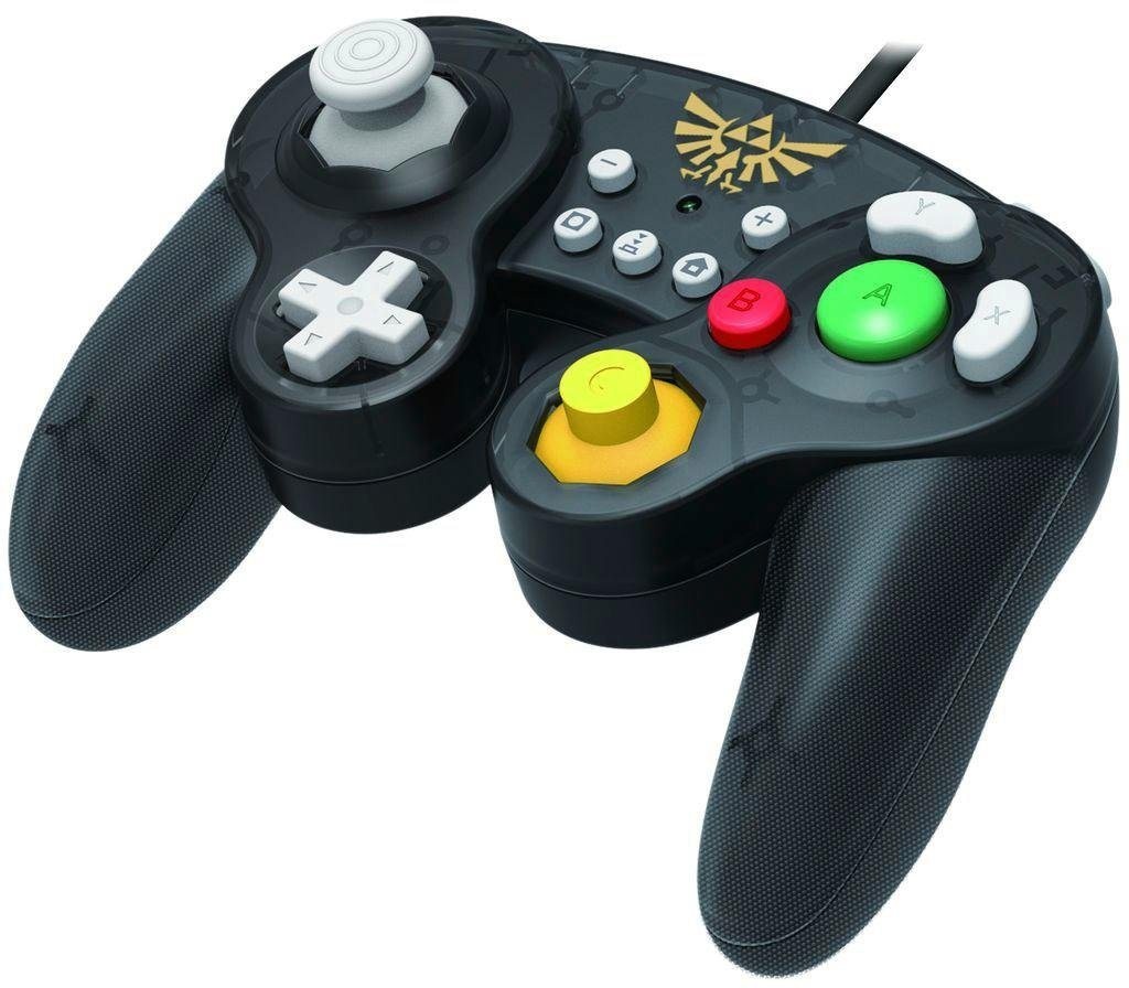 Hori Smash Bros. The Legend of Zelda GameCube-Controller/ Gamepad bunt|schwarz