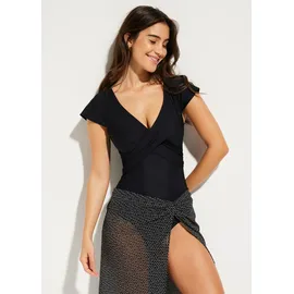 bonprix Badeanzug Damen Schwarz 48