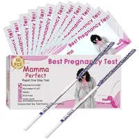 WuiCtvz 50 Stück Frühtest,Schwangerschaftstest frühtest, Schwangerschaftstest, Pregnancy Test, Hohe Genauigkeit, Einfache Ablesung, Diskret & Hygienisch, Für Heimgebrauch
