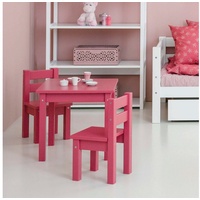 Hoppekids Kindersitzgruppe »MADS Kindersitzgruppe«, (Set, 2 tlg., 1 Tisch, 1 Stuhl), pink,