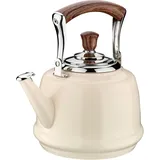 CILIO Wasserkessel BIANCO Edelstahl cremeweiß 2,0 Liter Induktion
