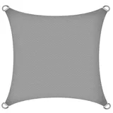 Estexo Sonnenschutzsegel Schattenspender Sonnensegel Sonnenschutz UV-Schutz HDPE Grau 4x4m (quadrat)