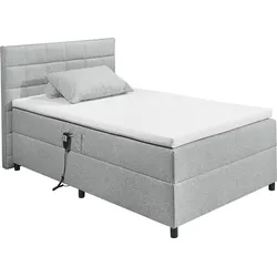 Boxbett »Mariborsko«, inkl. Motor und Topper, grau 90 silver, , 68444361-0 Webstoff   inkl. Motor