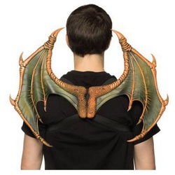 Metamorph Kostüm-Flügel Drachenflügel orange, Latex-Accessoire zum Umbinden orange