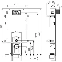 TECE WC-Modul mit Uni-Spkülkasten mit Frontverkleidung, 9371300