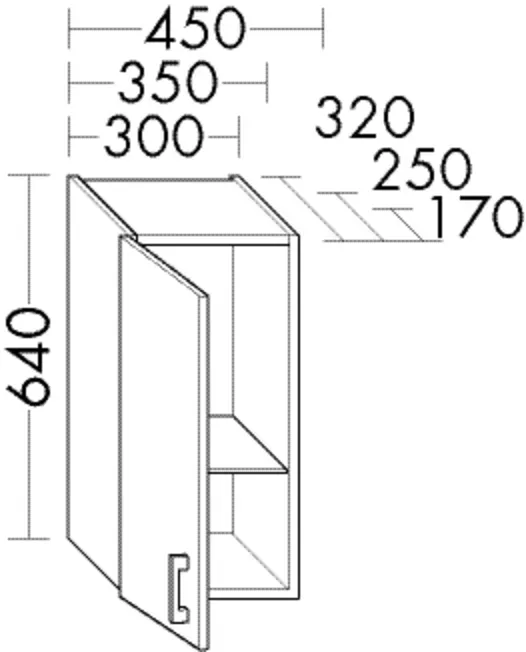 Burgbad Hängeschrank Sys30 PG3 Diago 640x350x250 Marmor Dekor Naturgrau, HM3547LF5790 HM3547LF5790