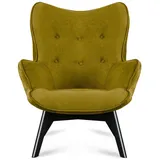Konsimo Sessel Glori Velours 78 x 94 x 88 cm Gelb
