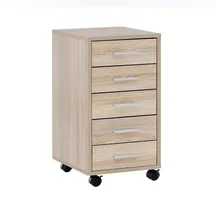 KADIMA DESIGN Rollcontainer 33 x 63 x 38 cm braun