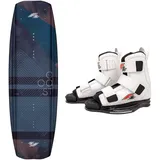 F2 Set Wakeboard Coast Petrol 138cm mit Wakebindung Team Boot L/XL
