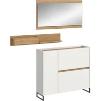 Xonox.home Drive Garderobenkombination – weiß und Artisan Oak Nachbildung