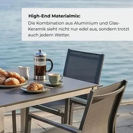 Kettler Gartentisch 160 x 95 x 74 cm Silber/Anthrazit