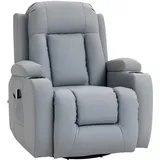 Homcom Massagesessel mit Wippfunktion und Wärmefunktion braun 85L x 94B x 104H cm