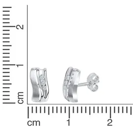VIVANCE Ohrstecker VIVANCE Silber rhodiniert matt 925 1
