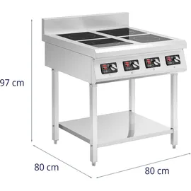 Royal Catering Induktionsplatte 4 x 3500 W
