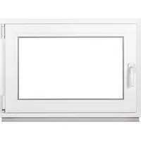Framex Premium Kellerfenster - Kunststofffenster Weiß BxH 650 x 400 mm - Garagenfenster/Gartenhaus Fenster BxH 65 x 40 cm 2-fach Verglast - Din Links-Funktion Dreh Kipp Fenster-Alle Größen